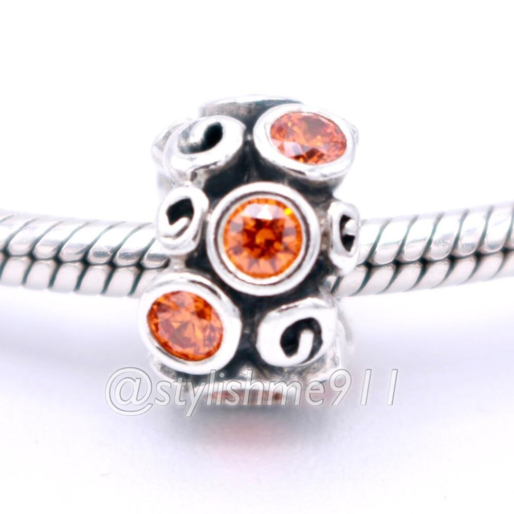 Authentic PANDORA Retired Orange Primrose Path Charm - 790330OCZ